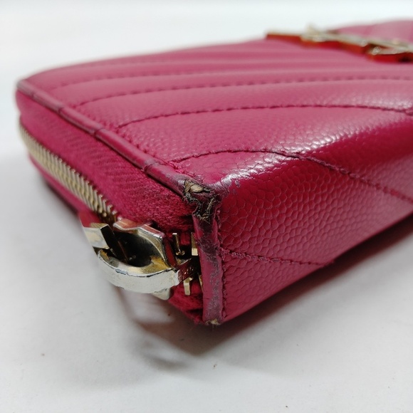 Saint Laurent Long Wallet Pink Leather - Picture 9 of 9